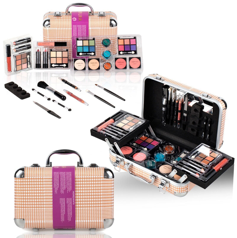 DUER LIKA Makeup Kits Cosmetic Set Eyeshadow Palette Lipsticks Girls Beauty Case