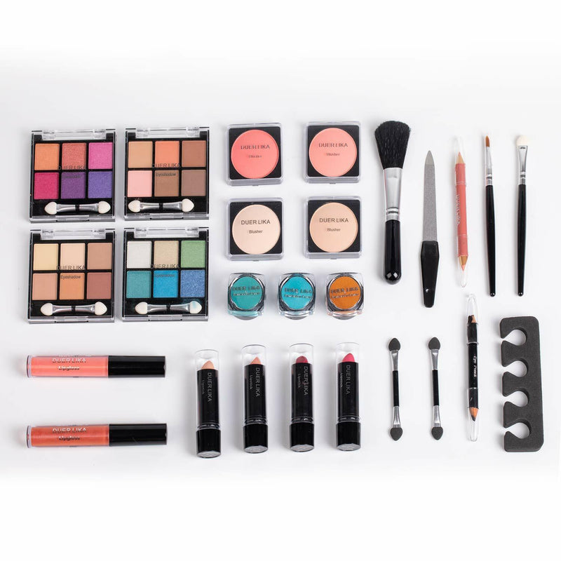 DUER LIKA Makeup Kits Cosmetic Set Eyeshadow Palette Lipsticks Girls Beauty Case