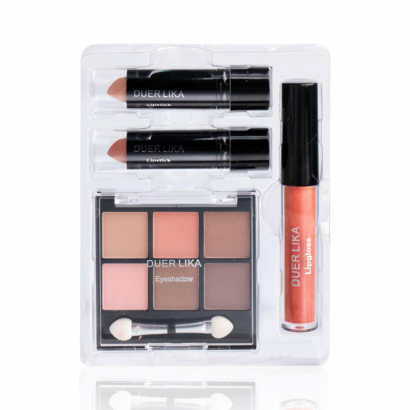 DUER LIKA Makeup Kits Cosmetic Set Eyeshadow Palette Lipsticks Girls Beauty Case