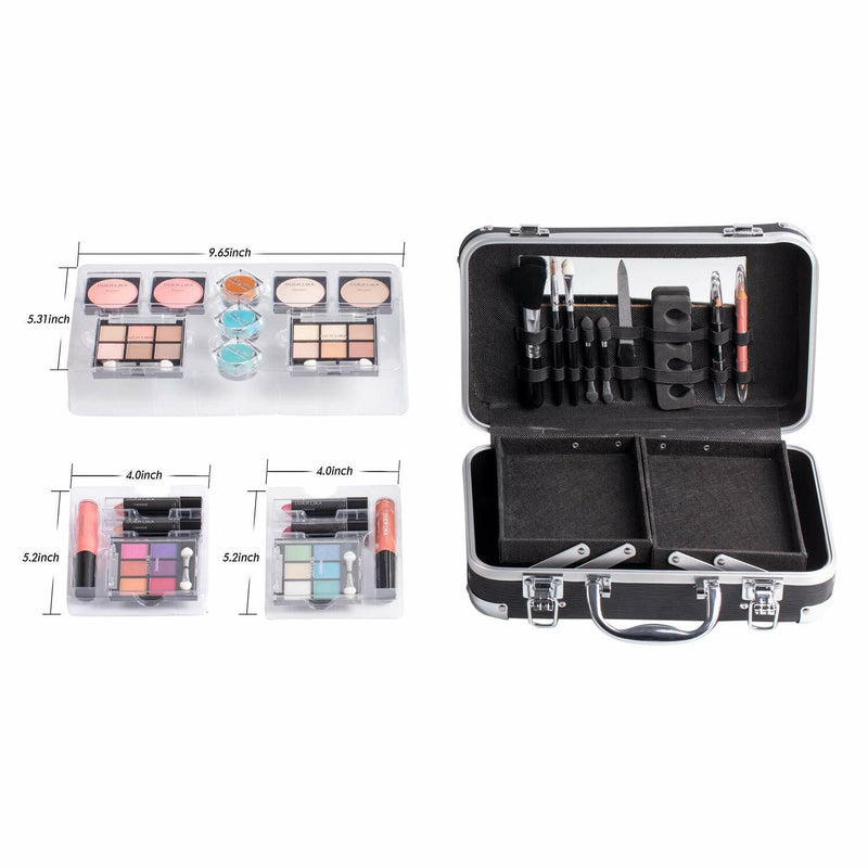 DUER LIKA Makeup Kits Cosmetic Set Eyeshadow Palette Lipsticks Girls Beauty Case