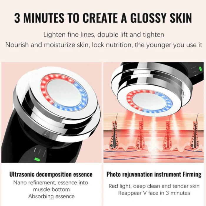 LED LIGHT SKIN TIGHTENING FACE MASSAGER