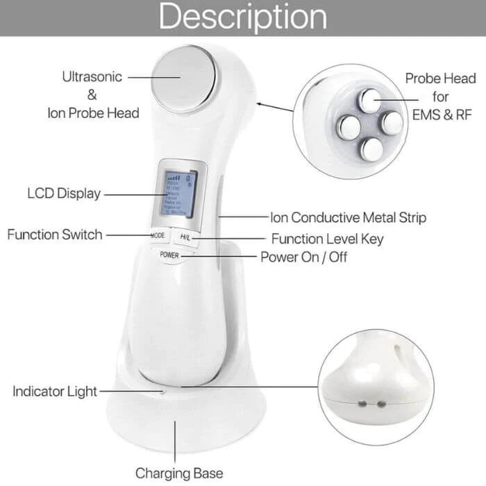 ULTRASONIC REJUVENATION FACIAL SKIN CARE THERAPY MASSAGER